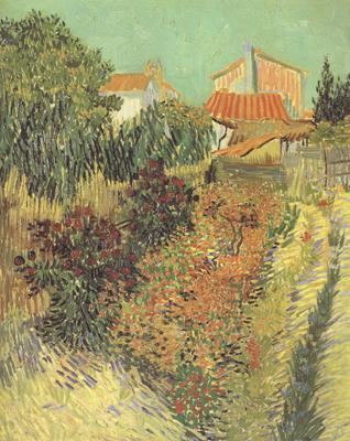 Vincent Van Gogh Garden Behind a House (nn04) oil painting picture